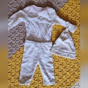 Floral Kids Matching Set - White and Pink